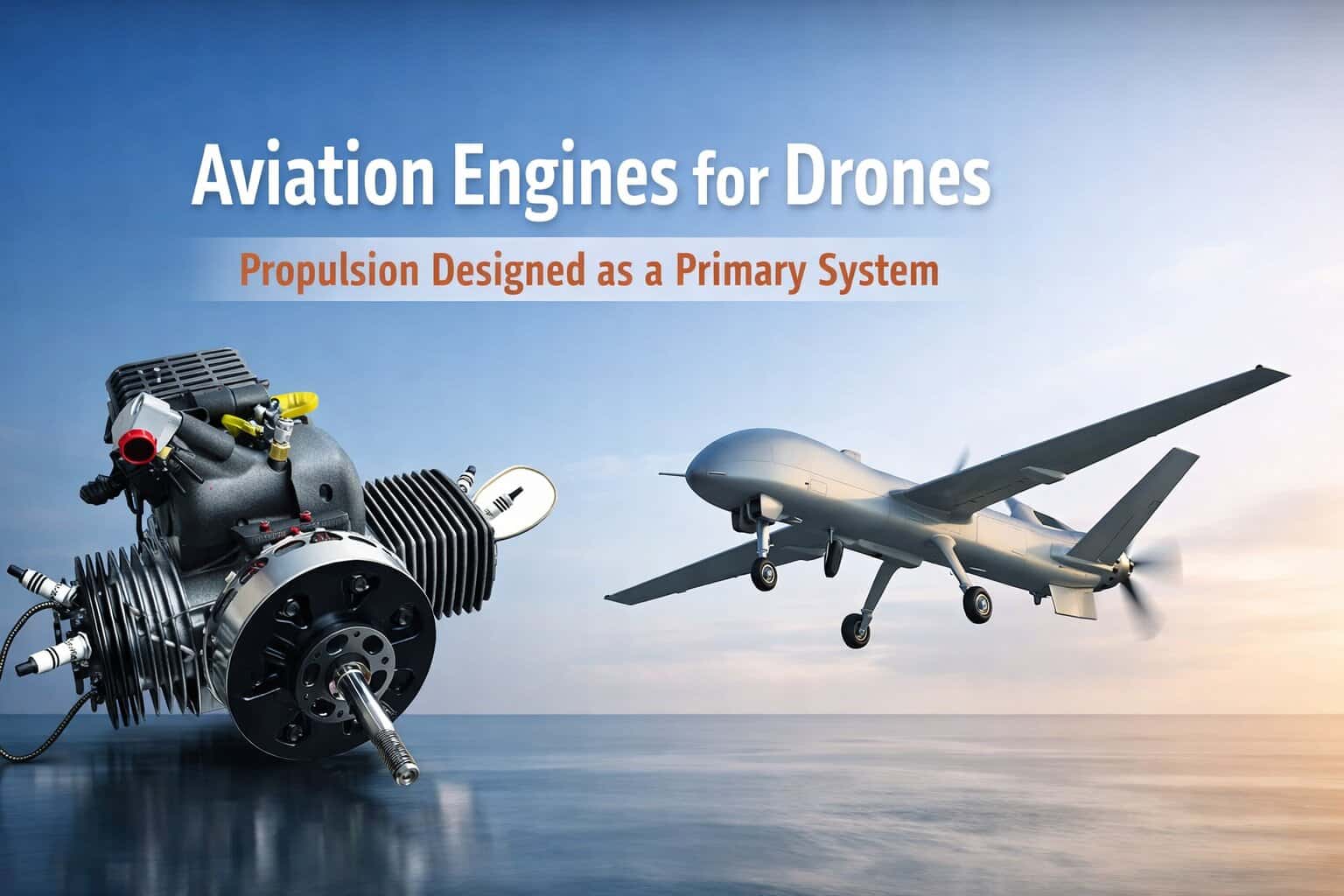 Aviation Engines for Drones: Propulsion Designed as a Primary System